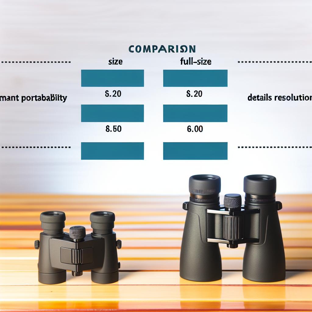 Compact binoculars vs. full-size binoculars.