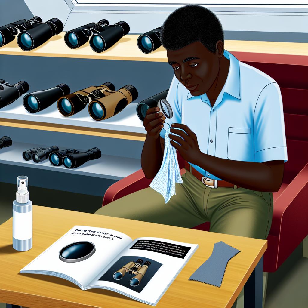 How to clean and maintain binocular lenses.