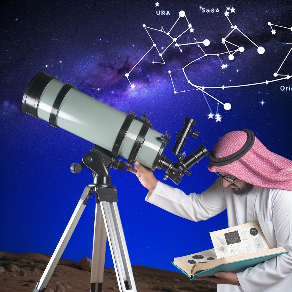 How to align a telescope with the night sky.