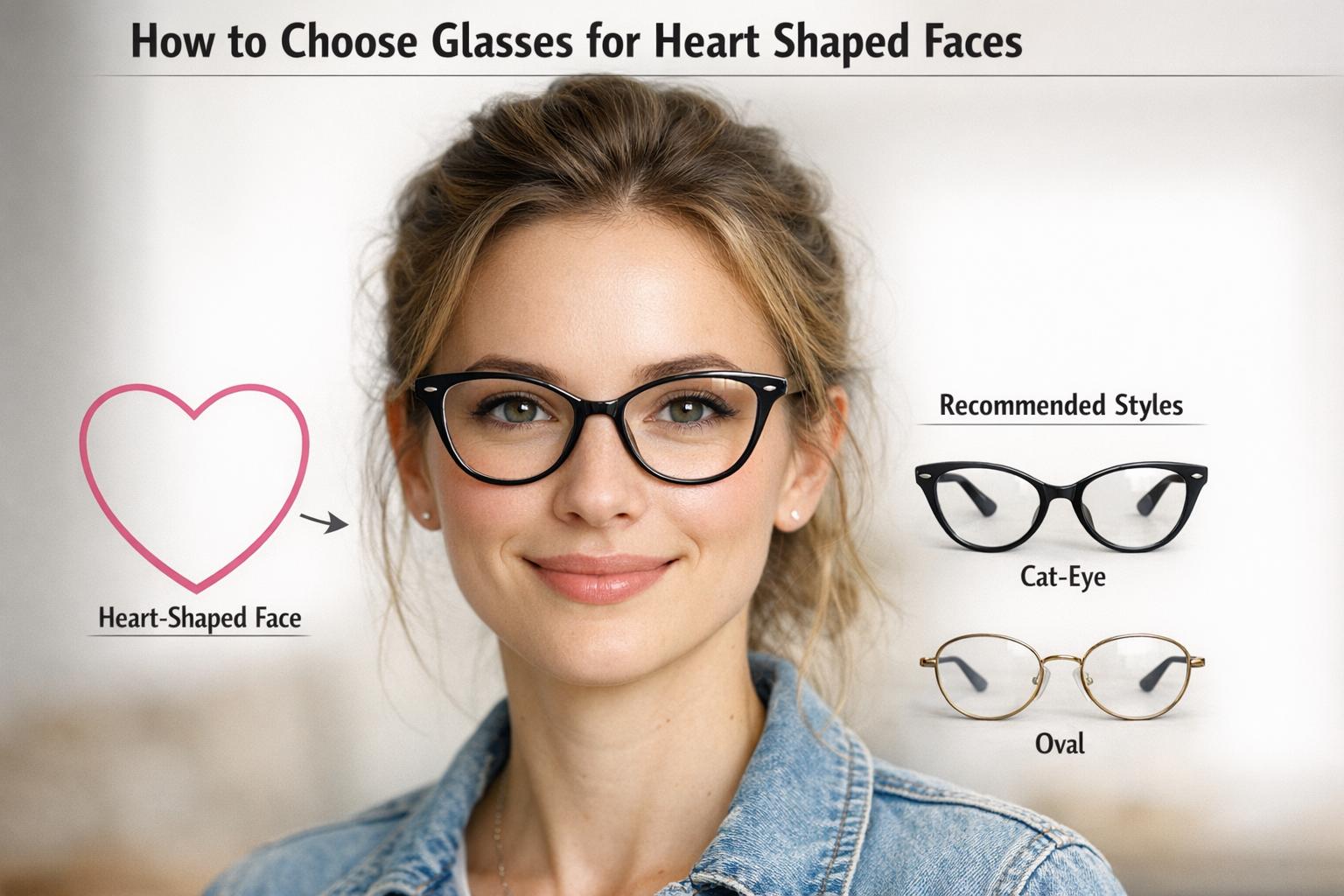How to choose glasses for heart shaped faces