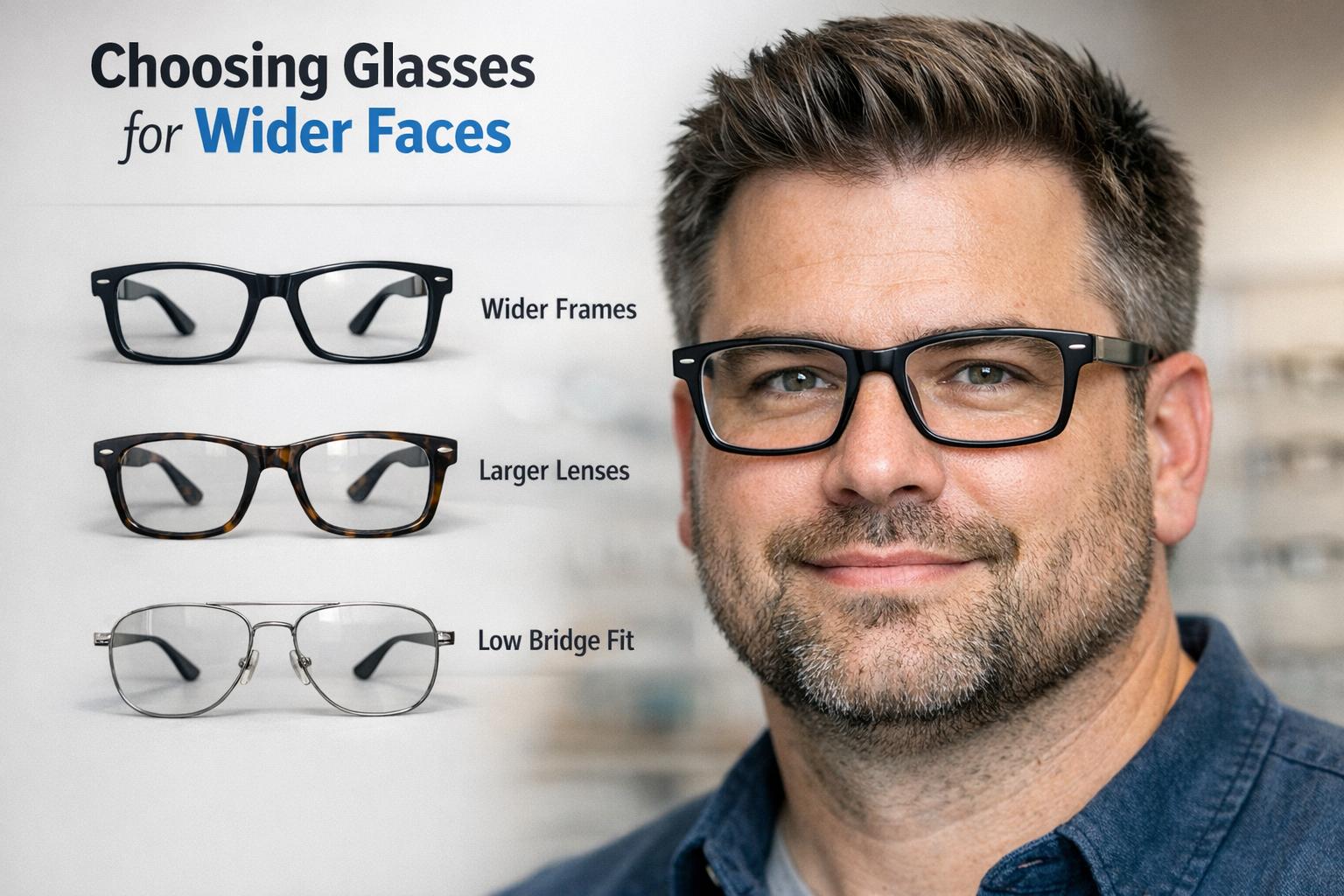 How to choose glasses for wider faces