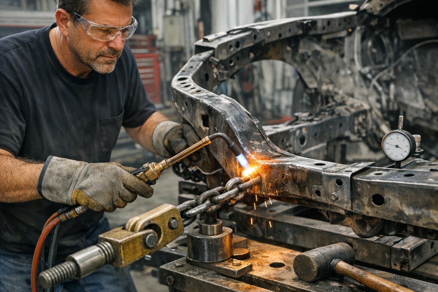 How to straighten bent frames safely